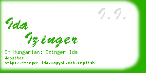 ida izinger business card